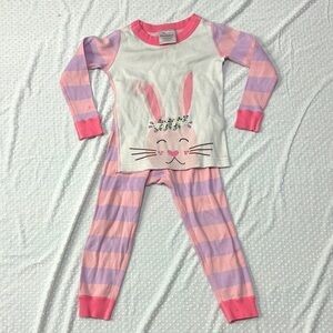HANNA ANDERSSON 90 cm 3 Bunnie Striped 2 pc Pajama Set Pjs 3T